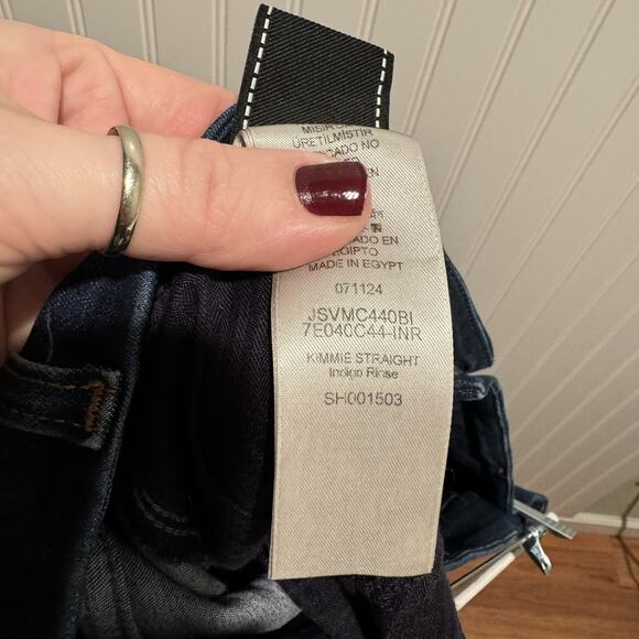 7 For All Mankind Kimmie Straight Leg Jeans Indigo Size 33 - Picture 7 of 7